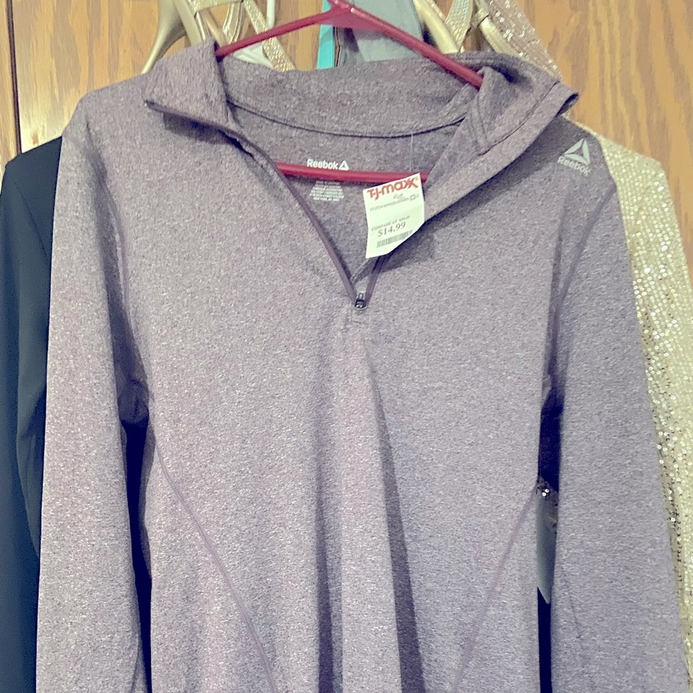 Purple long sleeve half zip up shirt!